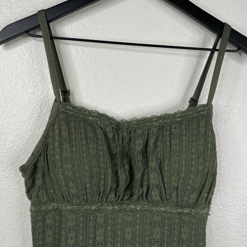No Boundaries Dress Women's Babydoll Empire Waist Green Sz M Asymmetrical Fairy - Picture 4 of 13